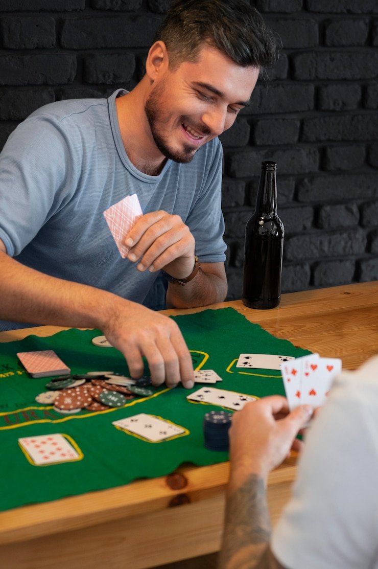 Tampilan mobile Permainan Blackjack hijau